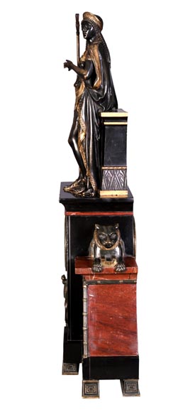 Emile Hébert and Georges Servant, Egyptian Revival Clock, 19th Century-19