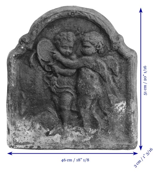 Small Louis XV period plaque with putti-5