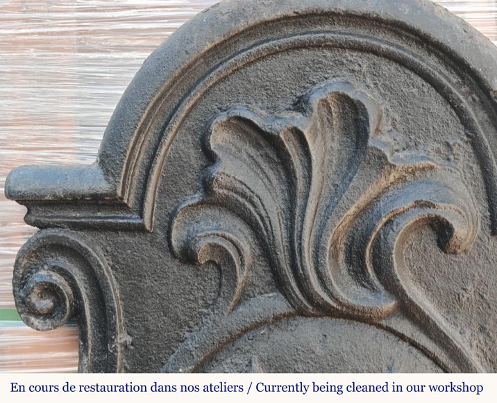 Small Louis XV period plaque with fleurs-de-lis and palmettes-4