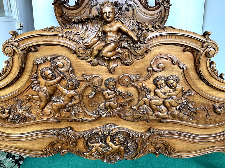 Louis XV style walnut bedroom-3