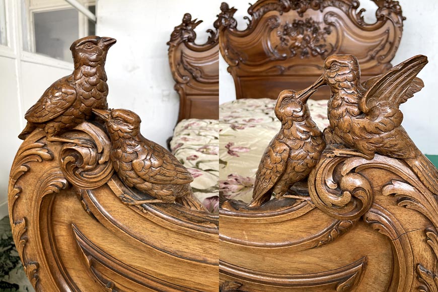 Louis XV style walnut bedroom-4