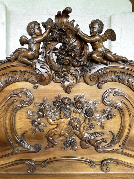 Louis XV style walnut bedroom-8