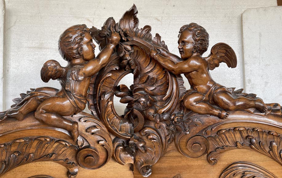 Louis XV style walnut bedroom-9