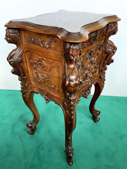 Louis XV style walnut bedroom-11