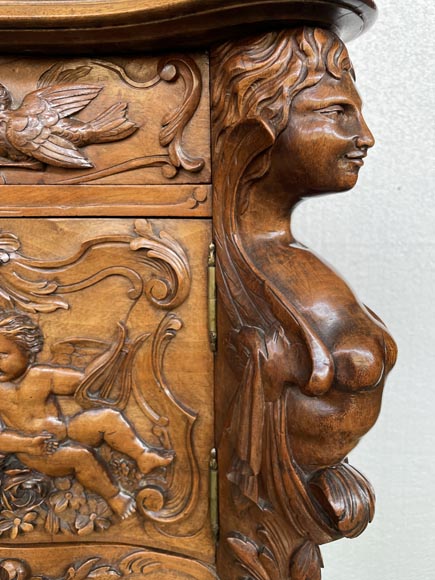 Louis XV style walnut bedroom-13