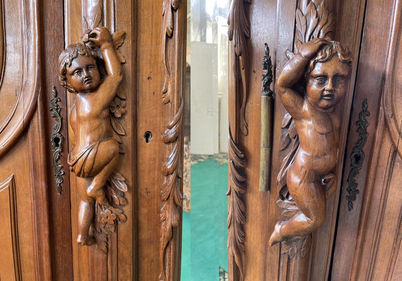 Louis XV style walnut bedroom-22