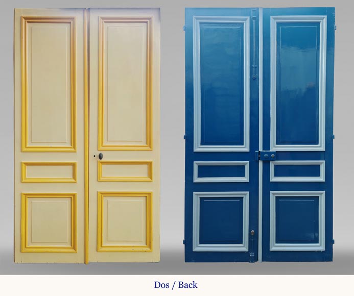 Pair of Louis XVI style double doors in carved wood Pair of Louis XVI style double doors in carved wood-10