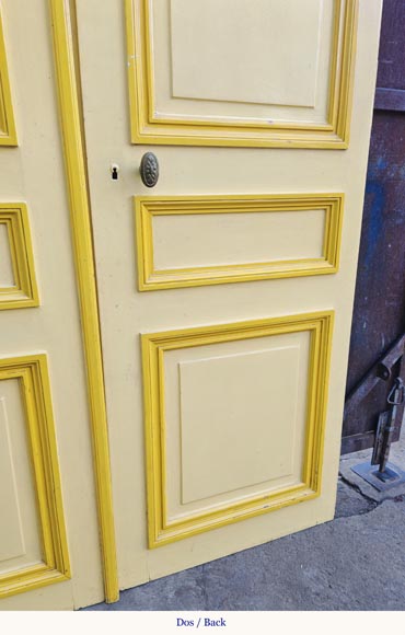 Pair of Louis XVI style double doors in carved wood Pair of Louis XVI style double doors in carved wood-11