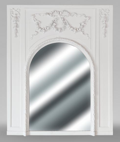 Louis XVI style trumeau with plant garlands Louis XVI style trumeau with plant garlands-0