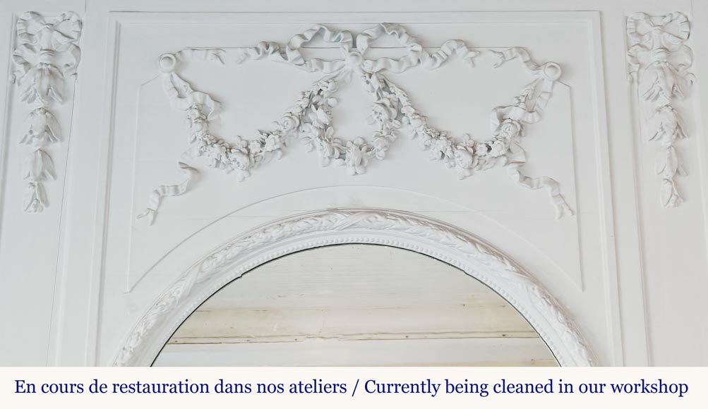 Louis XVI style trumeau with plant garlands Louis XVI style trumeau with plant garlands-1