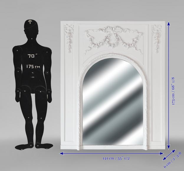 Louis XVI style trumeau with plant garlands Louis XVI style trumeau with plant garlands-7