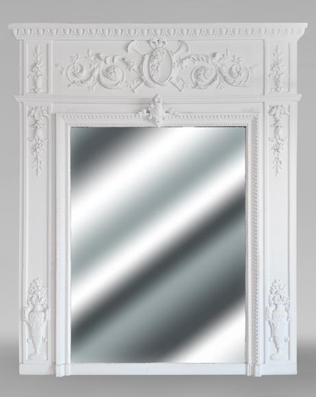 Louis XVI style trumeau with musical instruments-0