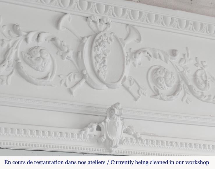 Louis XVI style trumeau with musical instruments-2