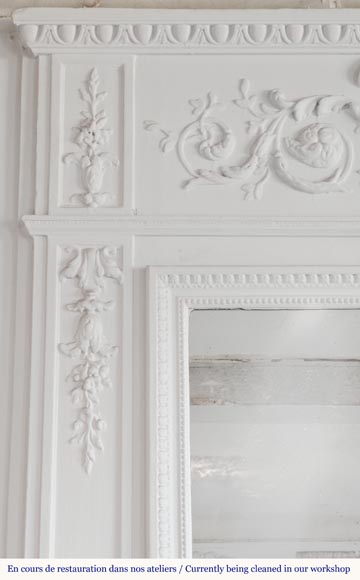 Louis XVI style trumeau with musical instruments-3