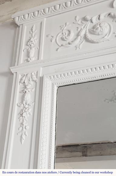 Louis XVI style trumeau with musical instruments-6