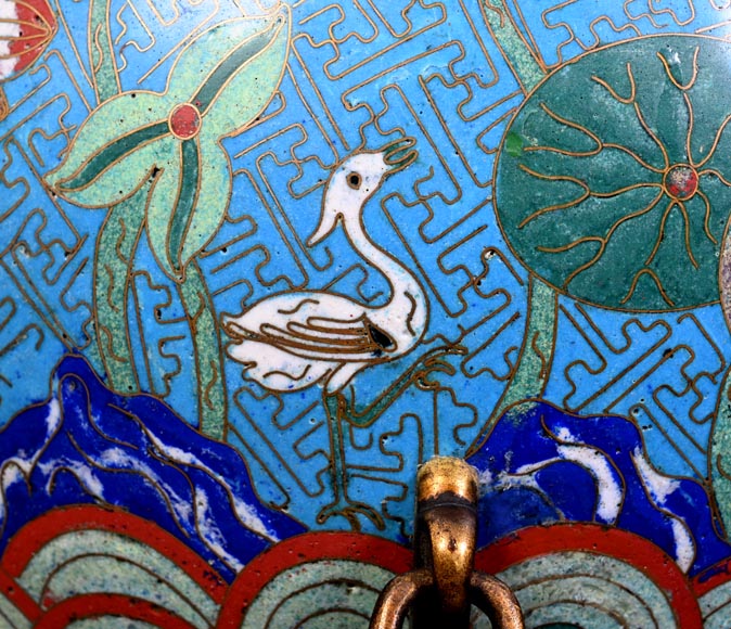 Cloisonné and Bronze Vase, Signed BARBEDIENNE, in the Style of Édouard LIÈVRE Cloisonné and Bronze Vase, Signed BARBEDIENNE, in the Style of Édouard LIÈVRE-6