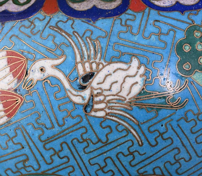 Cloisonné and Bronze Vase, Signed BARBEDIENNE, in the Style of Édouard LIÈVRE Cloisonné and Bronze Vase, Signed BARBEDIENNE, in the Style of Édouard LIÈVRE-7