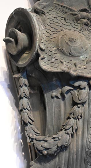 J. SERRE, Pair of bronze caryatids representing Bellona-6