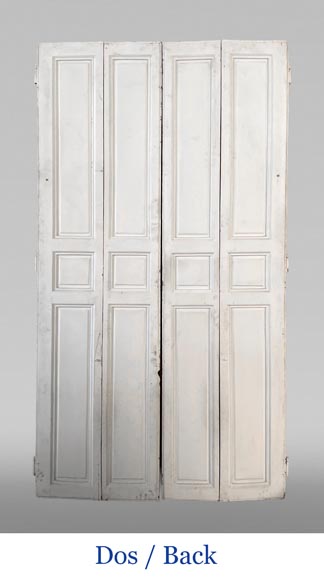 Two pairs of antique oak shutters-5