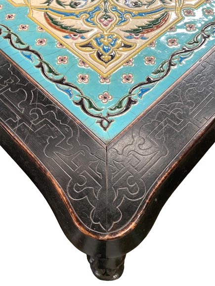 MARTIN-BREY, Japanese-style table with glazed earthenware top MARTIN-BREY, Japanese-style table with glazed earthenware top-6