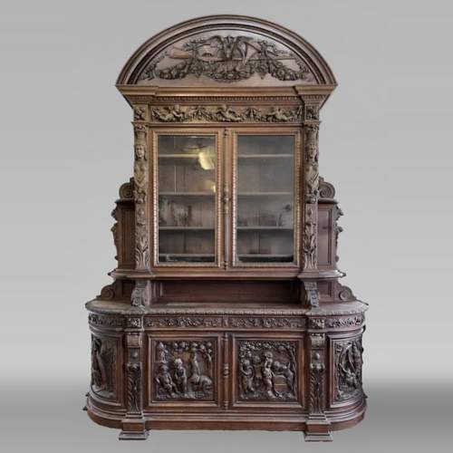 Large Napoleon III Style Oak Buffet – Four Seasons Theme