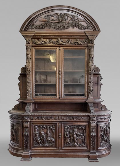 Large Napoleon III Style Oak Buffet – Four Seasons Theme Large Napoleon III Style Oak Buffet – Four Seasons Theme-0