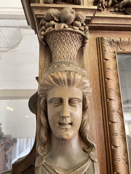 Large Napoleon III Style Oak Buffet – Four Seasons Theme Large Napoleon III Style Oak Buffet – Four Seasons Theme-7