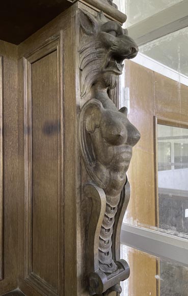 Large Napoleon III Style Oak Buffet – Four Seasons Theme Large Napoleon III Style Oak Buffet – Four Seasons Theme-8