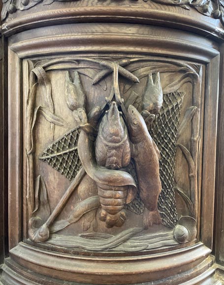 Large Napoleon III Style Oak Buffet – Four Seasons Theme Large Napoleon III Style Oak Buffet – Four Seasons Theme-9