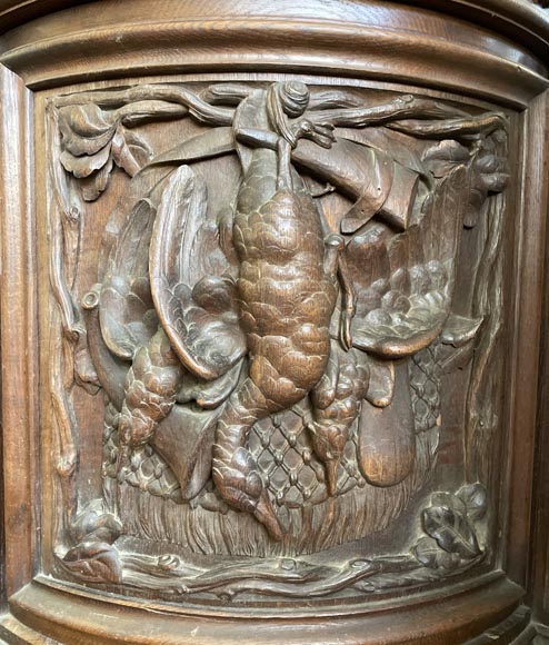 Large Napoleon III Style Oak Buffet – Four Seasons Theme Large Napoleon III Style Oak Buffet – Four Seasons Theme-11