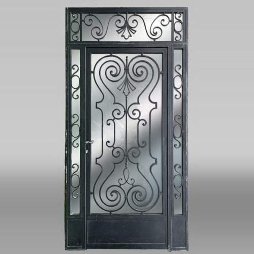 Cast Iron and Glass Exterior Door