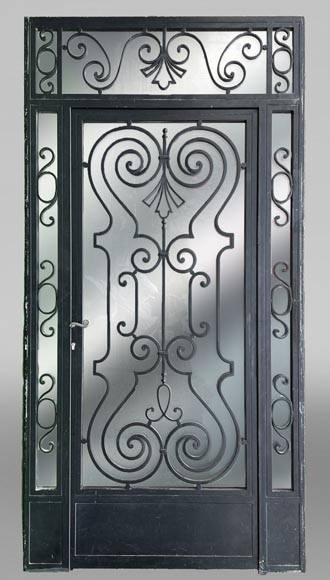 Cast Iron and Glass Exterior Door Cast Iron and Glass Exterior Door-0