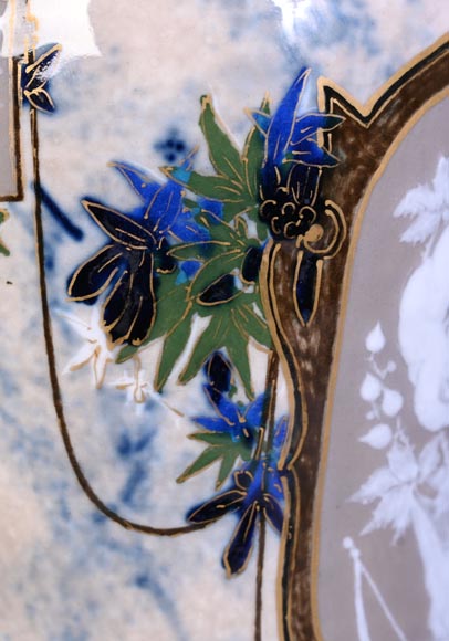 Large glazed porcelain vase from the Sèvres manufactory, decorated in 1880 by Taxile DOAT-7