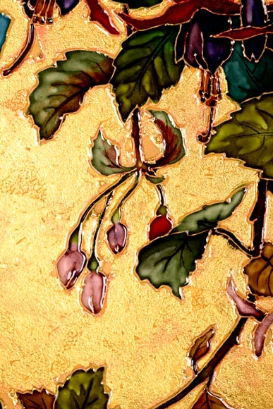 Félix Optat MILET, Large enamelled dish on a gold background, 19th century Félix Optat MILET, Large enamelled dish on a gold background, 19th century-13