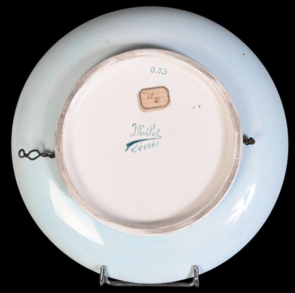 Félix Optat MILET, Large enamelled dish on a gold background, 19th century Félix Optat MILET, Large enamelled dish on a gold background, 19th century-15