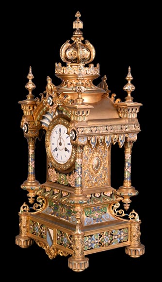 Persian-style double-sided clock and garnitures, Charles Stanislas MATIFAT, dated 1851 Persian-style double-sided clock and garnitures, Charles Stanislas MATIFAT, dated 1851-2