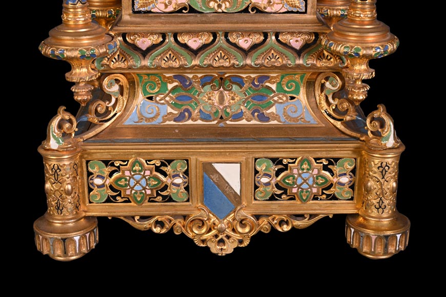 Persian-style double-sided clock and garnitures, Charles Stanislas MATIFAT, dated 1851 Persian-style double-sided clock and garnitures, Charles Stanislas MATIFAT, dated 1851-10
