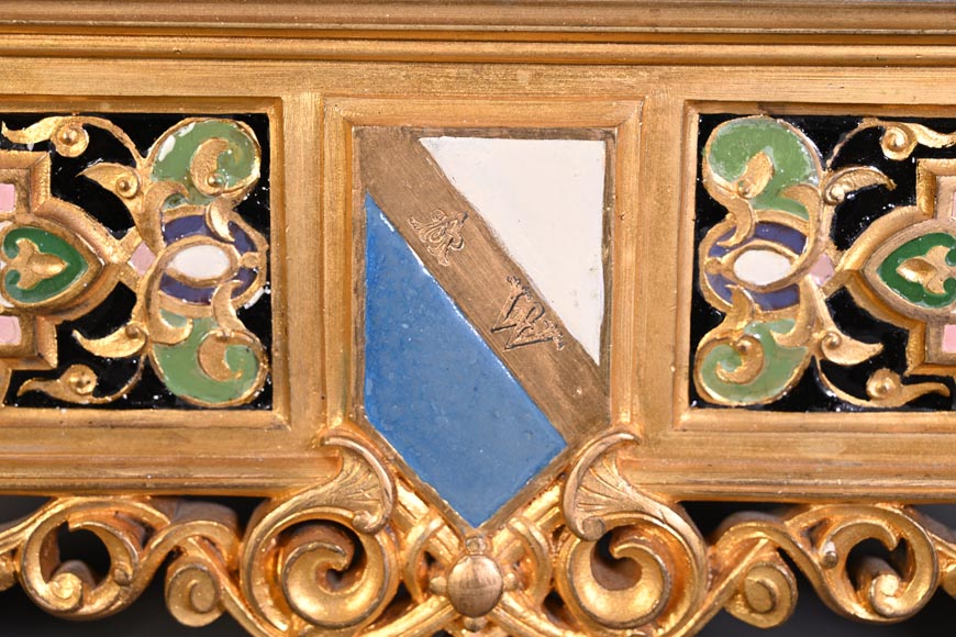 Persian-style double-sided clock and garnitures, Charles Stanislas MATIFAT, dated 1851 Persian-style double-sided clock and garnitures, Charles Stanislas MATIFAT, dated 1851-11