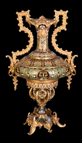 Persian-style double-sided clock and garnitures, Charles Stanislas MATIFAT, dated 1851 Persian-style double-sided clock and garnitures, Charles Stanislas MATIFAT, dated 1851-14