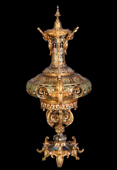 Persian-style double-sided clock and garnitures, Charles Stanislas MATIFAT, dated 1851 Persian-style double-sided clock and garnitures, Charles Stanislas MATIFAT, dated 1851-15