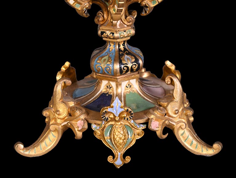 Persian-style double-sided clock and garnitures, Charles Stanislas MATIFAT, dated 1851 Persian-style double-sided clock and garnitures, Charles Stanislas MATIFAT, dated 1851-20