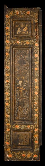 Qajar Art, Set of doors decorated with major scenes of Persian life, late 19th century-5