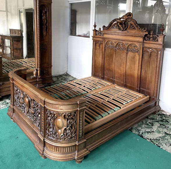 Louis MALARD, walnut bedroom set-1