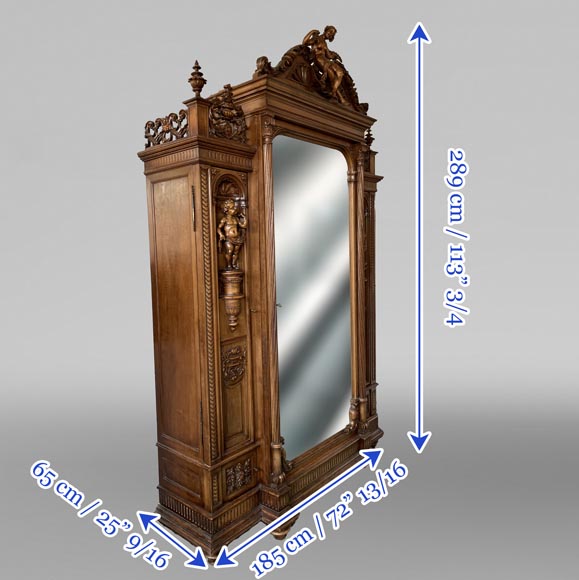 Louis MALARD, walnut bedroom set-14