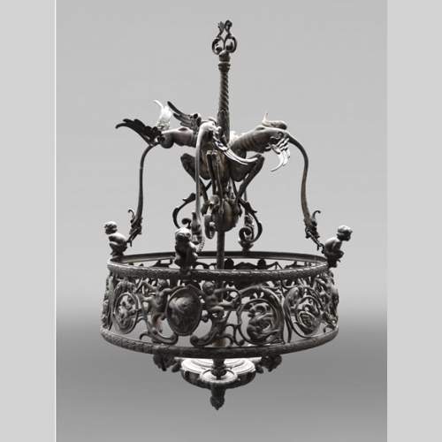 Neo-Renaissance bronze chandelier