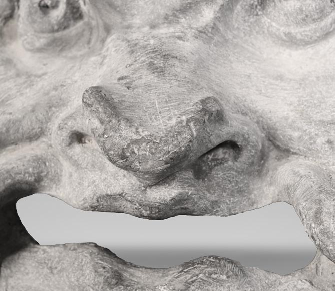 Regence-style lead grotesque fountain mask Regence-style lead grotesque fountain mask-3