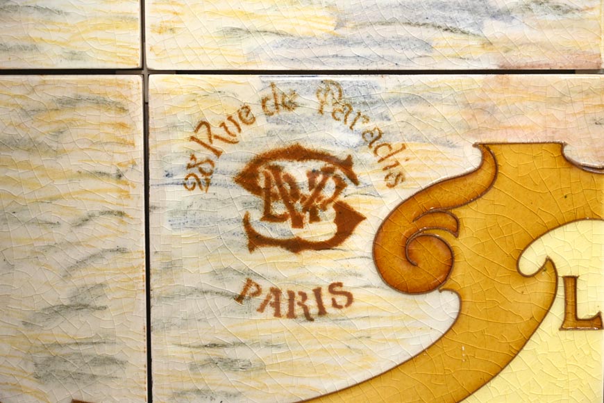 FAÏENCERIE DE SARREGUEMINES, Two Ceramic Panels of Parisian Scenes, from 1881-16