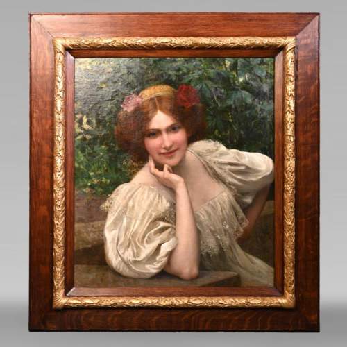 Portrait of a Young Woman by Leopold Franz Kowalski