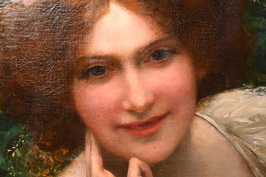 Portrait of a Young Woman by Leopold Franz Kowalski-2