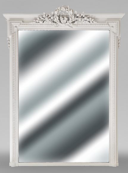 Louis XVI style trumeau decorated with a plant crown Louis XVI style trumeau decorated with a plant crown-0